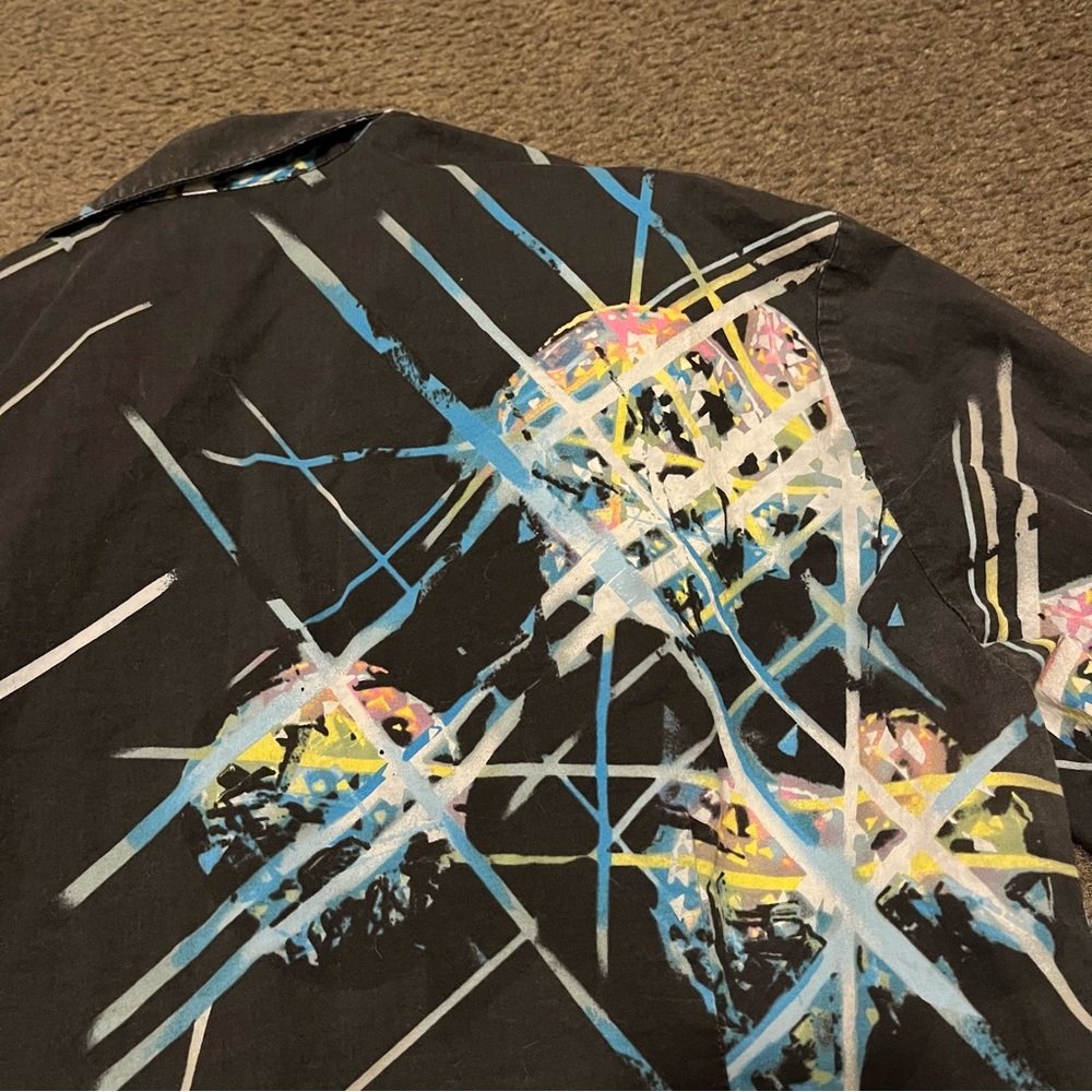 Vintage Y2K Versace Jeans Disco Ball Button Up Shirt - Picture 8 of 8